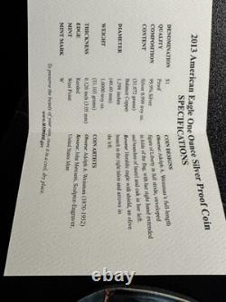 Pièce en argent proof American Eagle 1 oz 2013-W