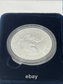 Pièce en argent proof américaine Eagle 1 OZ - 75e anniversaire de la fin de la Seconde Guerre mondiale