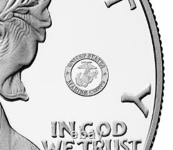 Pièce en argent proof de 1 oz American Eagle du 250e anniversaire du Corps des Marines de 2025 - PRÉVENTE