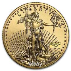 Pièce en or américain Eagle de 1/4 oz BU (Année aléatoire)