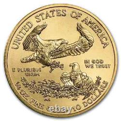 Pièce en or américain Eagle de 1/4 oz BU (Année aléatoire)
