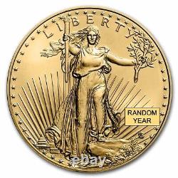 Pièce en or américain Eagle de 1/4 oz BU (Année aléatoire)