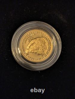 Pièce en or proof de l'Aigle américain 2024 d'un dixième d'once 5 $