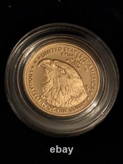 Pièce en or proof de l'Aigle américain 2024 d'un dixième d'once 5 $