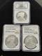 Pièces De Monnaie American Silver Eagle, Notées Ngc Pf 69 Ultra Cameo Collection. 96' 12' 16