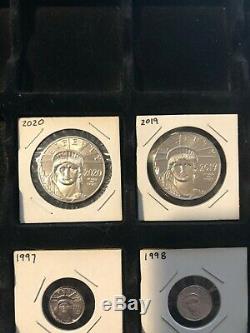 Platinum Eagles Lot 9 Unc Coins 3,0 Oz Platinum