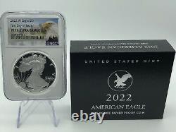 Premier Jour De Numéro 2022 W Proof American Silver Eagle Mtn Ngc Pf70 Ultra Cameo