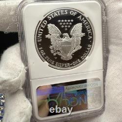 Preuve 2001 W $1 Aigle d’argent NGC PF70UC Étiquette brune moderne 1 sur 6885 Mint