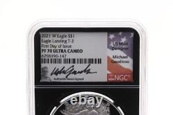 Preuve Silver Eagle Type 2 NGC Monnaie de West Point Premier Jour d'Émission Michael Gaudioso