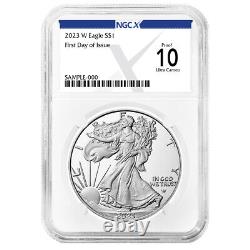 Prévente 2023-w Preuve $1 American Silver Eagle Ngcx Pf10uc Fdi X Label