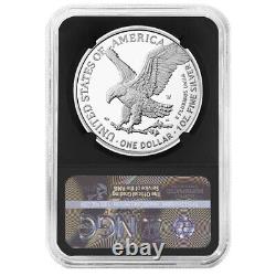 Prévente 2023-w Proof $1 American Silver Eagle Ngc Pf70uc Fdi Black Label Retro