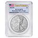 Prévente 2024-w $1 1 Once Silver Eagle Américain Bruni Pcgs Sp70 Fs étiquette Drapeau