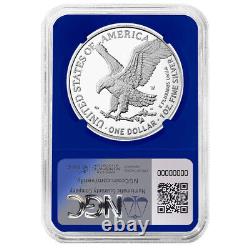 Prévente 2024-W Preuve $1 American Silver Eagle NGC PF70UC FDI Étiquette Noire Bleue