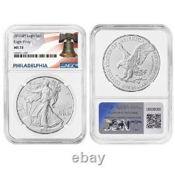 Prévente 2025 (P) 1 $ Aigle d'Argent Américain Premier Privy NGC MS70 Liberté