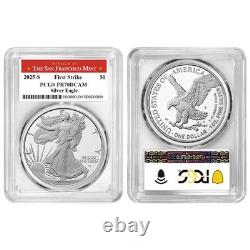 Prévente 2025-S 1 $ 1-oz Éagle en Argent Américain Proof PCGS PR70DCAM FS San