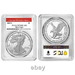 Prévente 2025-S 1 $ 1 oz Proof American Silver Eagle PCGS PR70DCAM San