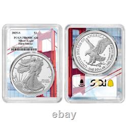 Prévente 2025-S Épreuve $1 Aigle en Argent Américain PCGS PR69DCAM FS Golden Gate