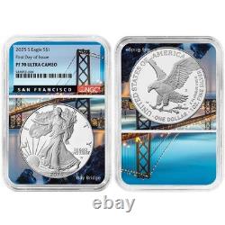 Prévente 2025-S Preuve $1 Aigle en Argent Américain NGC PF70UC FDI San Francisco Cor