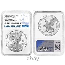 Prévente 2025-S Preuve $1 Aigle en Argent Américain Navy Privy NGC PF69UC ER Bleu