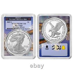 Prévente 2025-S Preuve $1 Aigle en Argent Américain PCGS PR70DCAM FDOI Bay Bridge Fr