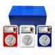 Prévente 2025 (w) $1 American Silver Eagle Ensemble De 3 Pièces Ngc Ms70 Er Étiquette Noire R
