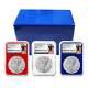 Prévente 2025 (w) $1 American Silver Eagle Ensemble De 3 Pièces Ngc Ms70 Étiquette Noire Rouge