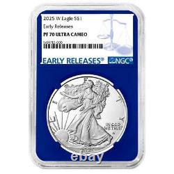 Prévente 2025-W Preuve $1 Aigle en Argent Américain NGC PF70UC ER Étiquette Bleue