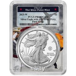 Prévente 2025-W Proof $1 American Silver Eagle Army Privy PCGS PR69DCAM FS W