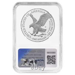 Prévente 2025-W Proof $1 American Silver Eagle avec marque laser NGC PF70UC E