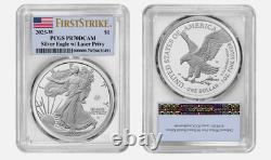 Prévente 2025 W Silver American Eagle 1 $ Laser Privy PCGS PR70DCAM Premier Coup