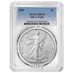 Prévente 2026 $1 Aigle en Argent Américain PCGS MS70 Étiquette Bleue