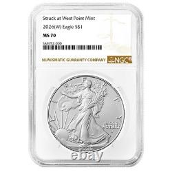Prévente 2026 (W) 1 $ Aigle en Argent Américain NGC MS70 Étiquette Marron