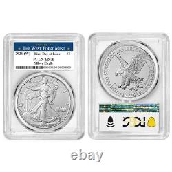 Prévente 2026 (W) 1 $ Aigle en Argent Américain PCGS MS70 FDOI Étiquette de West Point