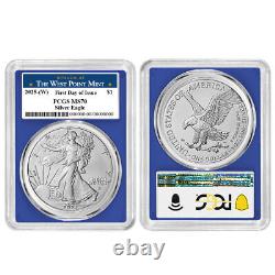 Prévente Ensemble de 3 pièces 2025 (W) 1 $ 1 oz American Silver Eagle PCGS MS70 FDOI Wes