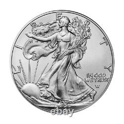 Prévente Lot De 100 2023 $1 American Silver Eagle 1 Oz Bu