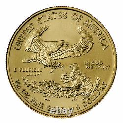Prévente Lot De 10 2021 $5 American Gold Eagle 1/10 Oz Brilliant Uncirculated
