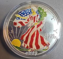 Prix chaud American Silver Eagle 1 oz 999 pur colorisé, les années peuvent varier