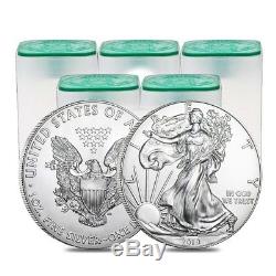 Prix ​​de Vente Lot De 100 Pièces D'argent Sterling 2019 De 1 Oz American Eagle De 1 $ Bu 5