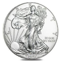 Prix ​​de Vente Lot De 100 Pièces D'argent Sterling 2019 De 1 Oz American Eagle De 1 $ Bu 5