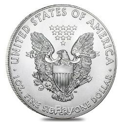 Prix ​​de Vente Lot De 100 Pièces D'argent Sterling 2019 De 1 Oz American Eagle De 1 $ Bu 5