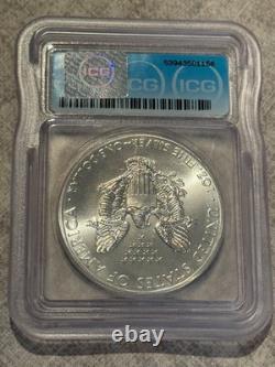 RARE 2015-(P) Aigle en Argent Américain ICG MS69 Tirage 79,640