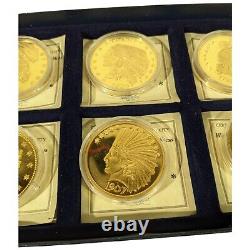 Répliques de pièces American Mint Gold Eagle Lot de 6 avec certificat d'authenticité Native Liberty