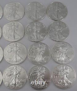 Roll 2015 $1 Non Circulé. 999 1 Oz Argent American Eagle Coin 20 Pièces #6967