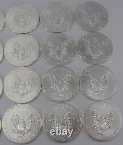 Roll 2015 $1 Non Circulé. 999 1 Oz Argent American Eagle Coin 20 Pièces #6967