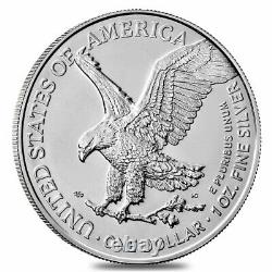 Roll Of 20 2022 1 Oz Silver American Eagle $1 Coin Bu (lot, Tube De 20)