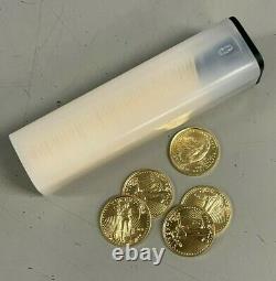 Roll Of 50 Gold 2021 Gold 1/10 Oz American Eagle 5 $ Us Mint Type 2 Design Coins