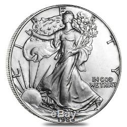 Rouleau De 20 1988 1 Oz D'argent American Eagle 1 Coin Bu $ (lot, Tube De 20)