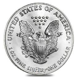 Rouleau De 20 1989 1 Oz D'argent American Eagle 1 Coin Bu $ (lot, Tube De 20)