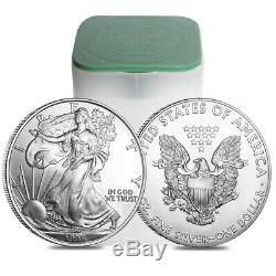 Rouleau De 20 1998 1 Oz D'argent American Eagle 1 Coin Bu $ (lot, Tube De 20)