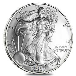 Rouleau De 20 2001 1 Oz D'argent American Eagle 1 Coin Bu $ (lot, Tube De 20)